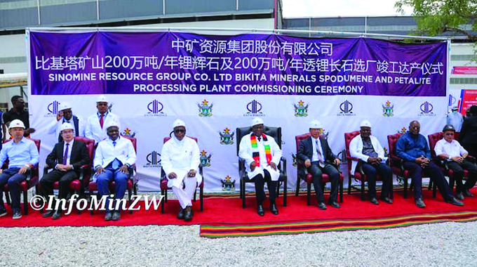 President Mnangagwa commissions Bikita Minerals’ Spodumene and Petalite Processing Plant