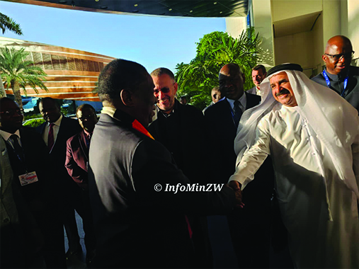 President Mnangagwa arrives in Dubai for...