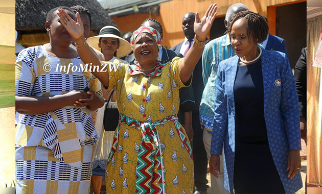 First Lady Auxillia Mnangagwa and Botswa...